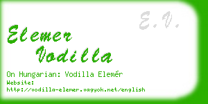 elemer vodilla business card